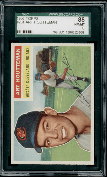 1956 Topps Art Houtteman #281 SGC 8 front of card