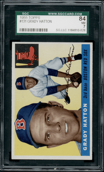 1955 Topps Grady Hatton #131 SGC 7 front of card