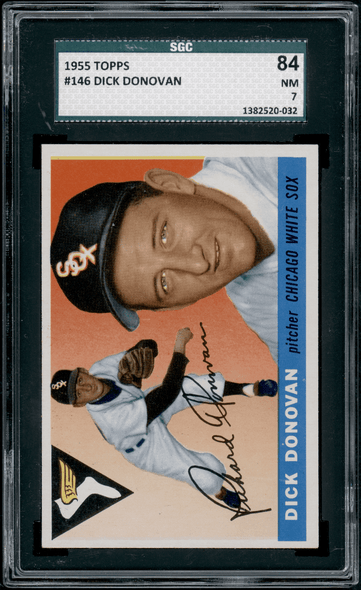 1955 Topps Dick Donovan #146 SGC 7 front of card