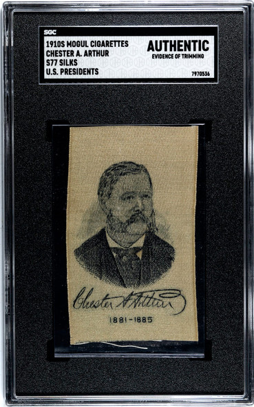 1910 S77 Mogul Cigarettes Chester A. Arthur U.S. Presidents SGC A front of card