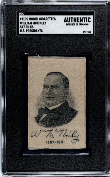 1910 S77 Mogul Cigarettes William McKinley U.S. Presidents SGC A front of card