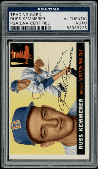 1955 Topps Russ Kemmerer #18 PSA Authentic Auto front of card