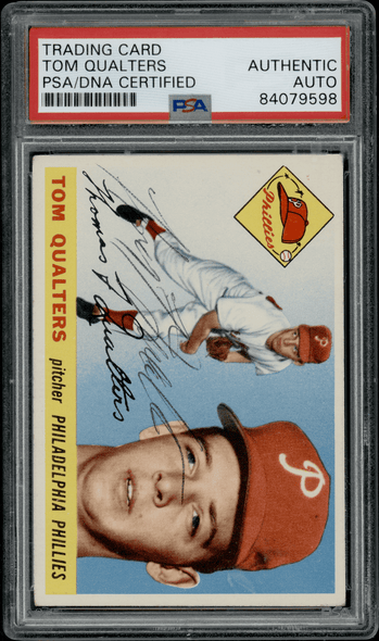 1955 Topps Tom Qualters #33 PSA Authentic Auto front of card