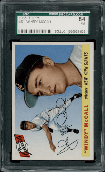 1955 Topps John Windy McCall #42 SGC 7 front of card