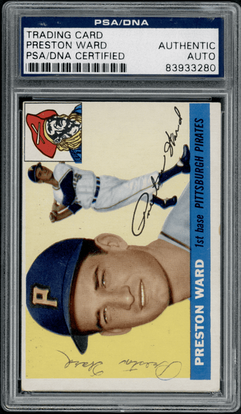 1955 Topps Preston Ward #95 PSA Authentic Auto front of card