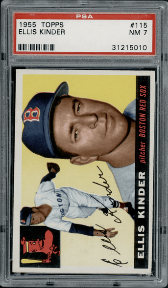 1955 Topps Ellis Kinder #115 PSA 7 front of card