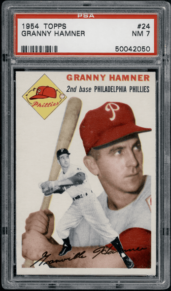 1954 Topps Granny Hamner #24 PSA 7 front of card