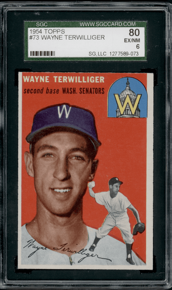 1954 Topps Wayne Terwilliger #73 SGC 6 front of card
