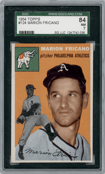 1954 Topps Marion Fricano #124 SGC 7 front of card