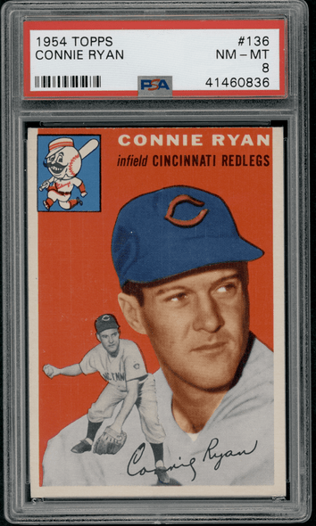 1954 Topps Connie Ryan #136 PSA 8 front of card