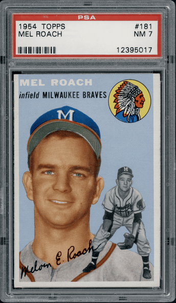 1954 Topps Mel Roach #181 PSA 7 front of card