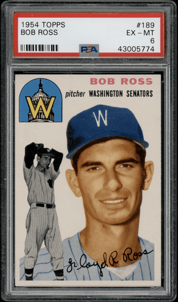 1954 Topps Bob Ross #189 PSA 6 front of card