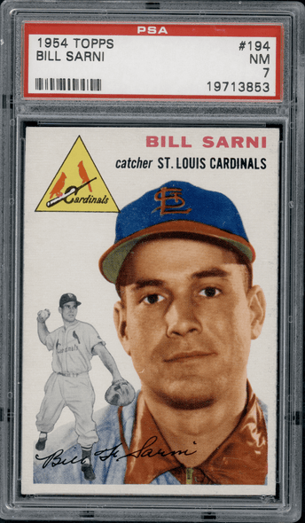 1954 Topps Bill Sarni #194 PSA 7 front of card