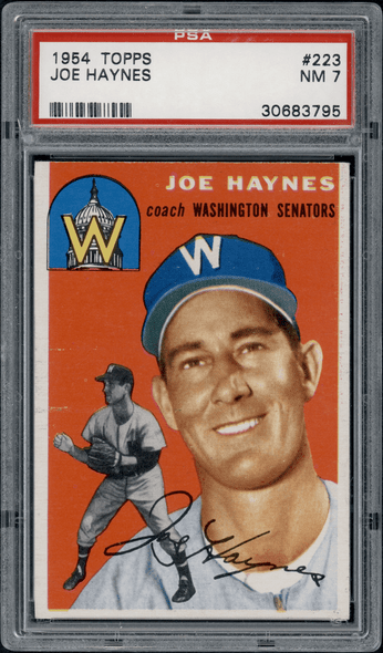 1954 Topps Joe Haynes #223 PSA 7 front of card