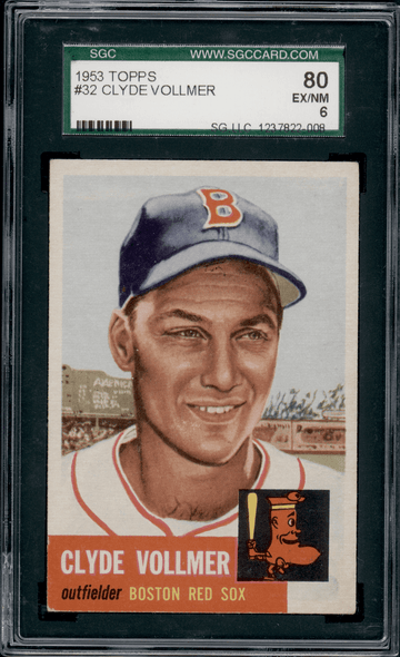 1953 Topps Clyde Vollmer #32 SGC 6 front of card