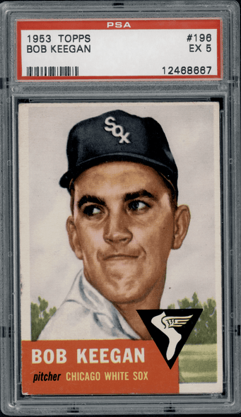 1953 Topps Bob Keegan #196 PSA 5 front of card