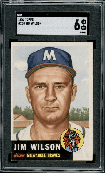 1953 Topps Jim Wilson #208 SGC 6 front of card