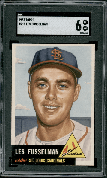 1953 Topps Les Fusselman #218 SGC 6 front of card