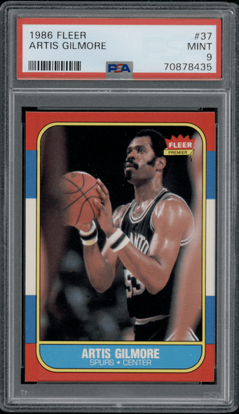 1986 Fleer Artis Gilmore #37 PSA 9 front of card