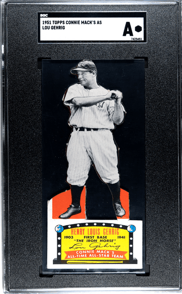1951 Topps Lou Gehrig Connie Mack's All-Time All-Star Team SGC A front of card
