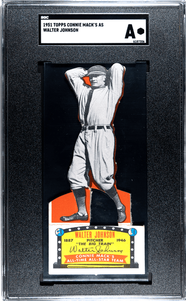 1951 Topps Walter Johnson Connie Mack's All-Time All-Star Team SGC A front of card