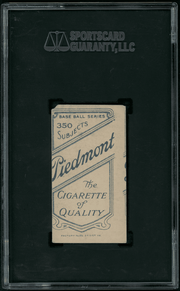 1910 T206 Ed Lennox Piedmont 350 SGC 2 back of card