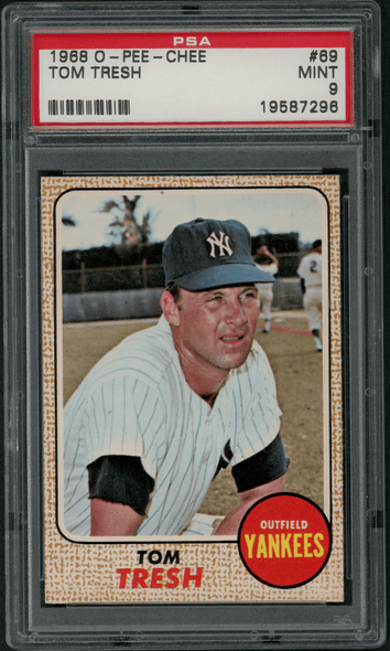 1968 O-Pee-Chee Tom Tresh #69 PSA 9 front of card