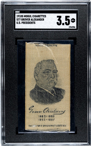 1910 Mogul Cigarettes S77 Silks Grover Cleveland U.S. Presidents SGC 3.5 front