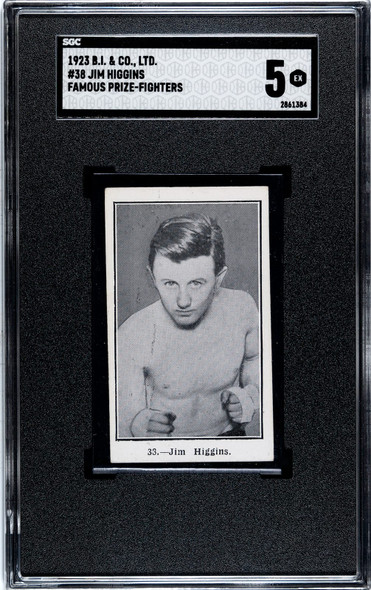 1923 B.I. & Co., Ltd. Jim Higgins #38 Famous Prize-Fighters SGC 5 front of card