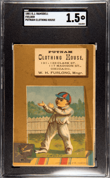 1881 O.J. Ramsdell Fielder SGC 1.5 front of card