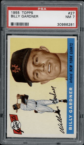 1955 Topps Billy Gardner #27 PSA 7 front of card