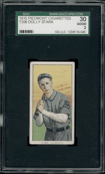 1910 T206 Dolly Stark Piedmont 350 SGC 2 front of card