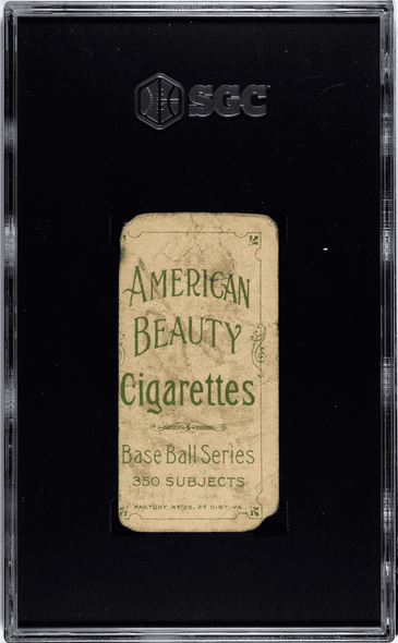 1910 T206 Lou Fiene American Beauty SGC 1 back of card