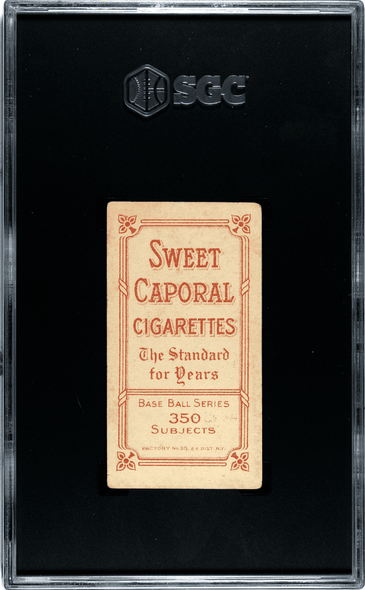 1910 T206 Fred Burchell Sweet Caporal 350 SGC 4 back of card