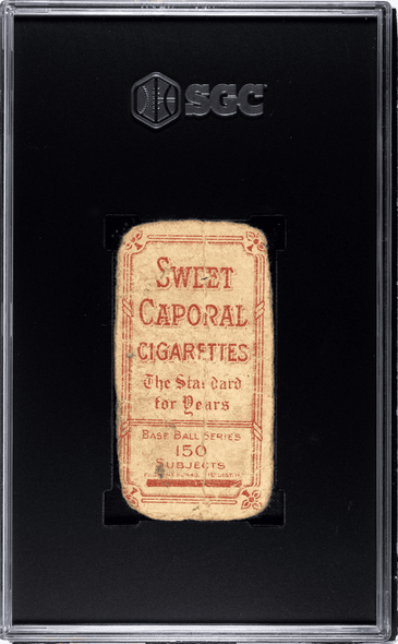 1909 T206 J.J. (Nig) Clarke Sweet Caporal 150 SGC Authentic back of card