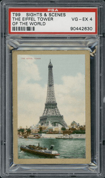 1911-12 T99 The Eiffel Tower Pan Handle Scrap Sights and Scenes PSA 4 front of card
