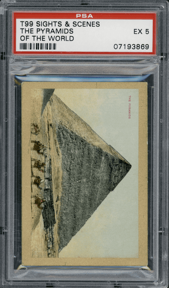1911-12 T99 The Pyramids Pan Handle Scrap Sights and Scenes PSA 5 front of card