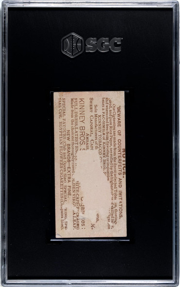 1880s N224 Kinney Bros General Denmark Military Series SGC 1 back of card