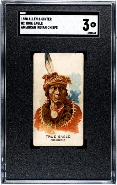 1888 N2 Allen & Ginter True Eagle American Indian Chiefs SGC 3 front of card