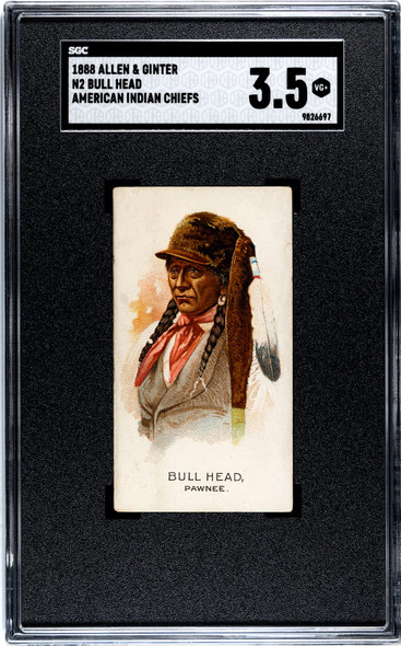 1888 N2 Allen & Ginter Bull Head American Indian Chiefs SGC 3.5 front of card