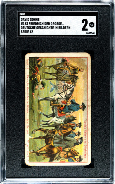 1890s David Sohne Friedrich II Der Grosse Deutsche Geschichte In Bildern #163 Serie 42 SGC 2 front of card