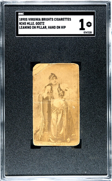 1890s N245 Virginia Brights Mlle Goetz SGC 1 front of card