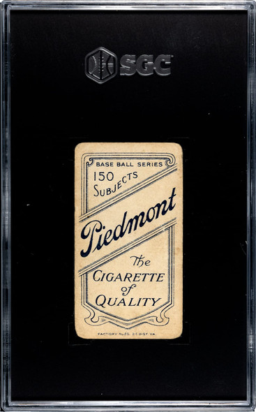 1909 T206 Bill Dahlen Piedmont 150 SGC 1 back of card