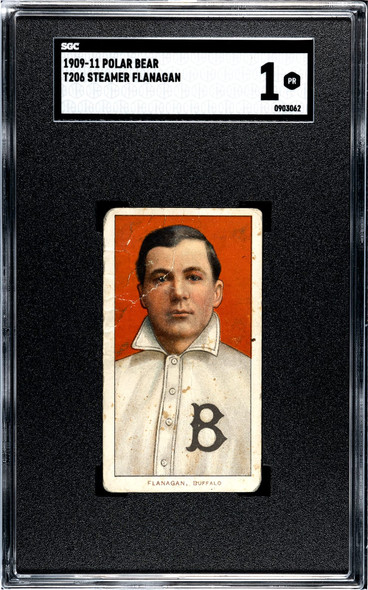 1909 T206 Steamer Flanagan Polar Bear SGC 1 front of card