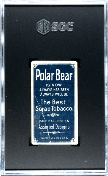 1909-11 T206 Bill Graham Polar Bear SGC 1.5 back of card