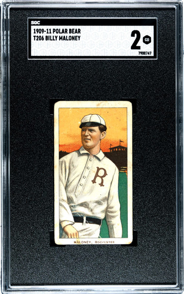 1909-11 T206 Billy Maloney Polar Bear SGC 2 front of card