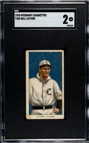 1910 T206 Bill Clymer Piedmont 350 SGC 2 front of card