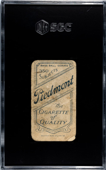 1910 T206 Charlie Starr Piedmont 350 SGC 1 back of card