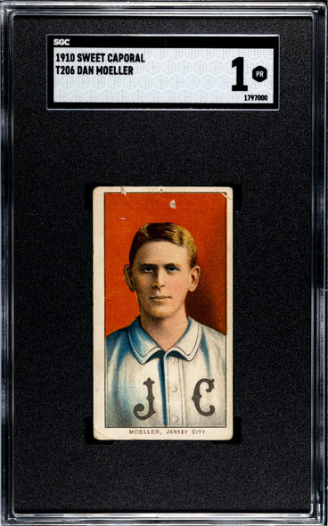 1910 T206 Dan Moeller Sweet Caporal 350 SGC 1 front of card