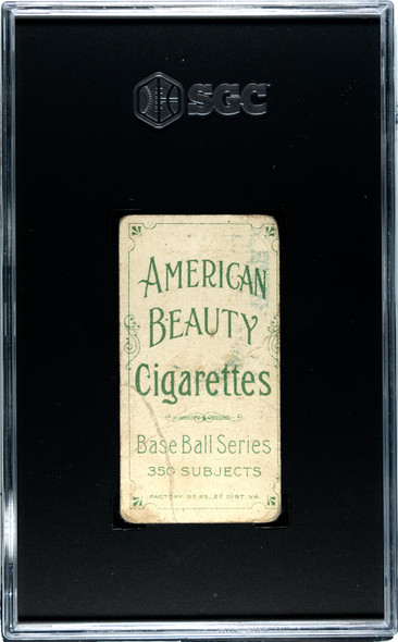 1910 T206 Gabby Street Portrait American Beauty 350 SGC 1 back of card